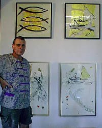 Andrew Jack at his studio in Byron Bay